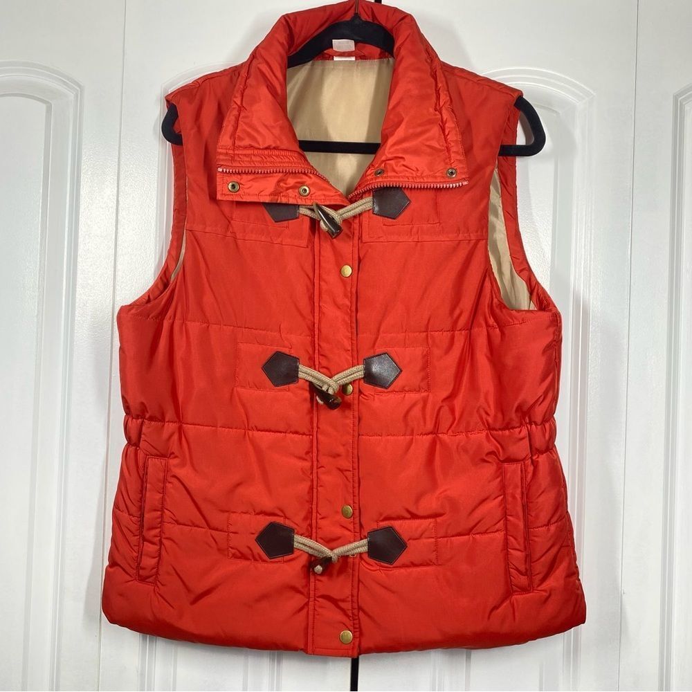 Jockey‎ Puffer Fall Vest Orange Sz Medium Women